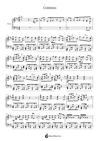 Centuries Sheet Music oleh Fall Out Boy-Arr.Finnat Mintosh