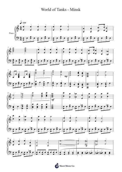 World of Tanks - Minsk Sheet Music by Andrius Klimka/Andrey Kulik-Arr.Fordlome