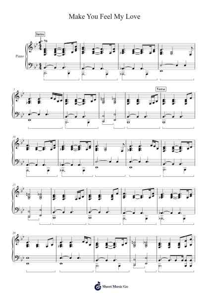 Make You Feel My Love Sheet Music by Adele-Arr.Trelyn