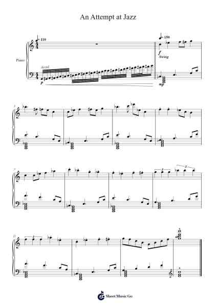An Attempt at Jazz Sheet Music by Abdelwahab Nasreldin Babiker-Arr.Jouboyd Calgel