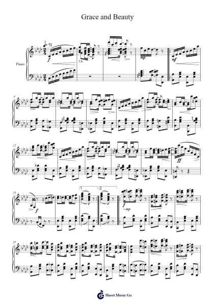 Grace and Beauty Sheet Music by James Scott-Arr.Linee Bushsopp