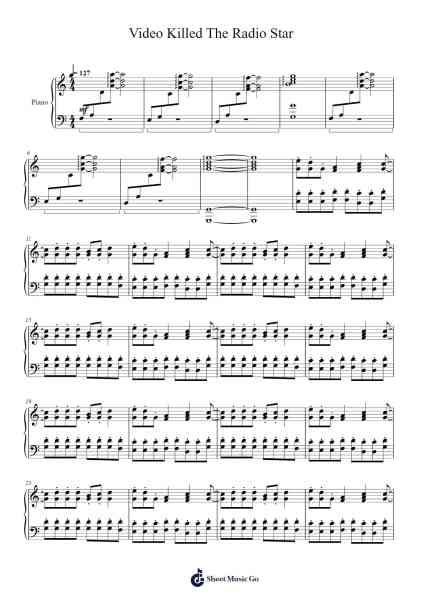 Video Killed The Radio Star Sheet Music by undefined-Arr.Trund Milsoll