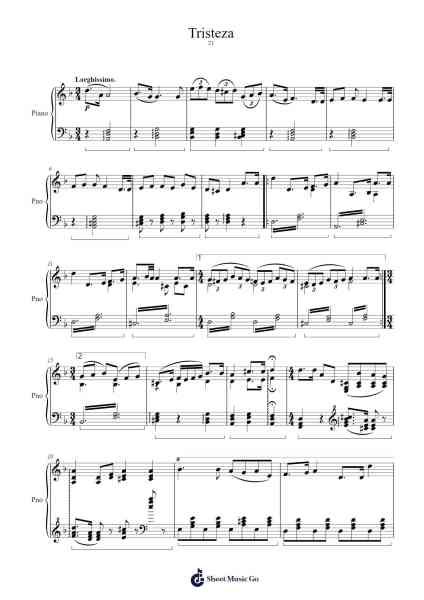 Piano Piece No. 5 "Tristeza" in D Minor, Op. 21 Sheet Music by undefined-Arr.Hoodlyle Joyyoung