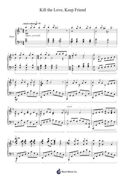 Kill the Love, Keep Friend Sheet Music by Matsuii-Arr.Beroll