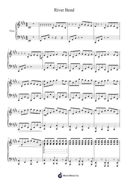 River Bend Sheet Music by Grace Mitchell-Arr.Mollpag