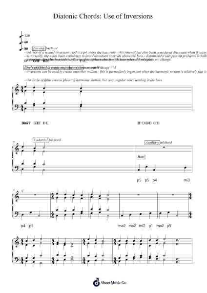 Diatonic Chords: Use of Inversions Sheet Music by Marc Sabatella-Arr.Cisbrian Jestier