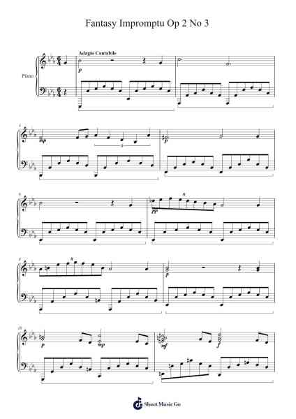 Fantasy Impromptu Op 2 No 3(Autumn Aurora) Sheet Music by Brycelas Agbian-Arr.Cookien Dolckens