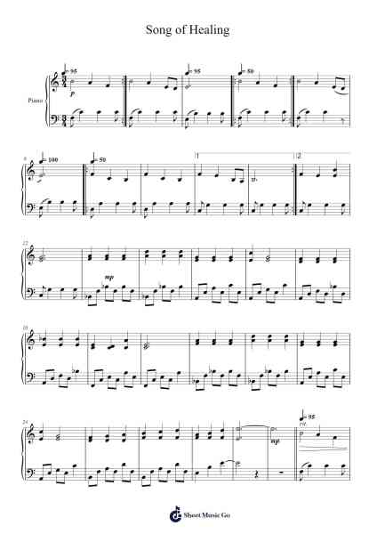 Song of Healing Sheet Music by Koji Kondo-Arr.Detio Gemlo