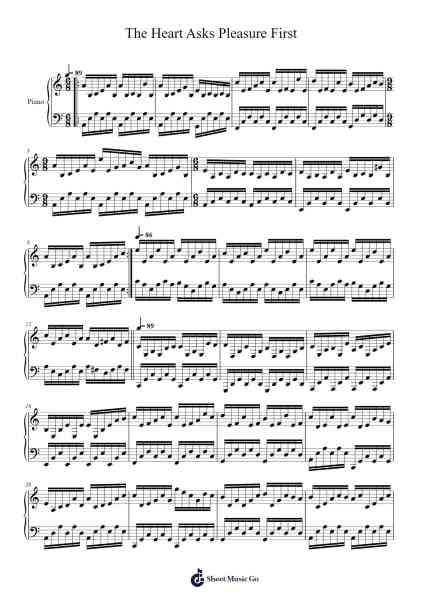 The Heart Asks Pleasure First Sheet Music by Michael Nyman-Arr.Sawoolf Phylhale