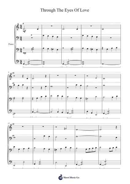 Through The Eyes Of Love Sheet Music by Marvin Hamlisch-Arr.Wayhume Dwightrey
