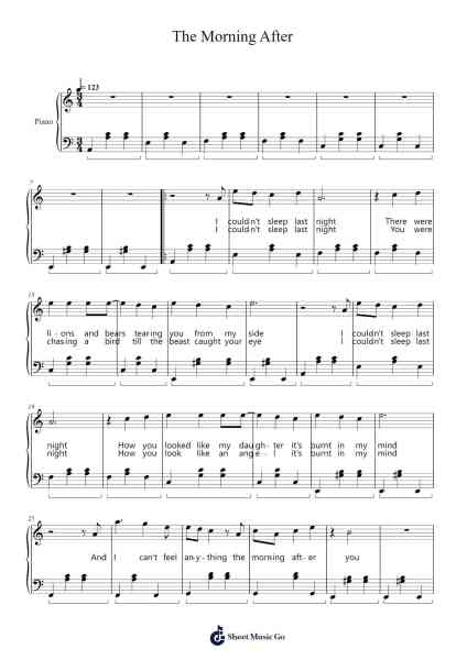 The Morning After Sheet Music by Pumens Faulkgrant-Arr.Stoweberg