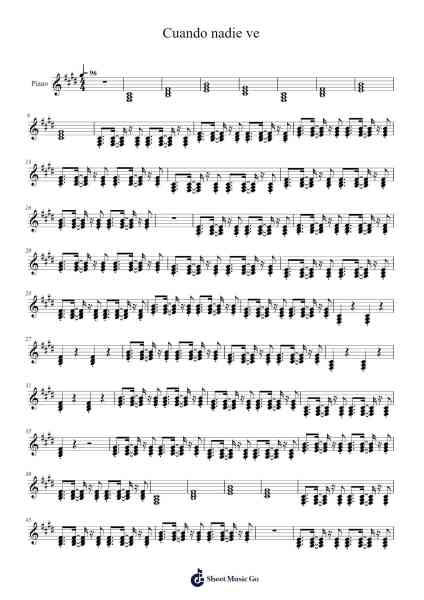Cuando nadie ve Sheet Music by Morat-Arr.Urkuk Joneswat