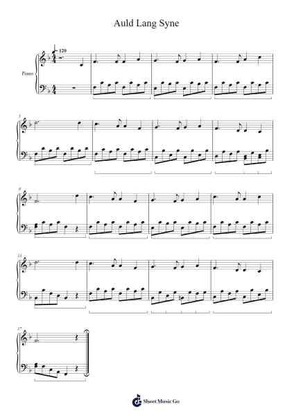 Auld Lang Syne Sheet Music by undefined-Arr.Hewkay Brewstience
