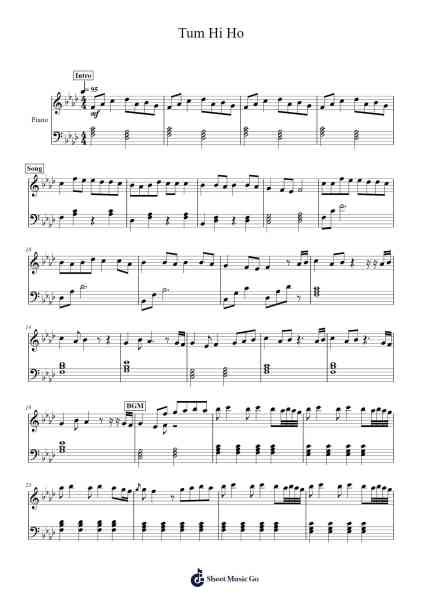 Tum Hi Ho Sheet Music by Prem-Arr.Swinale Reedria