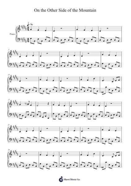 On the Other Side of the Mountain Sheet Music by Garren Hixson-Arr.Jackbing Priceliot
