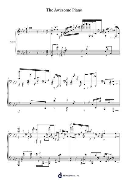 The Awesome Piano Notenblatt von undefined-Arr.Sanprice