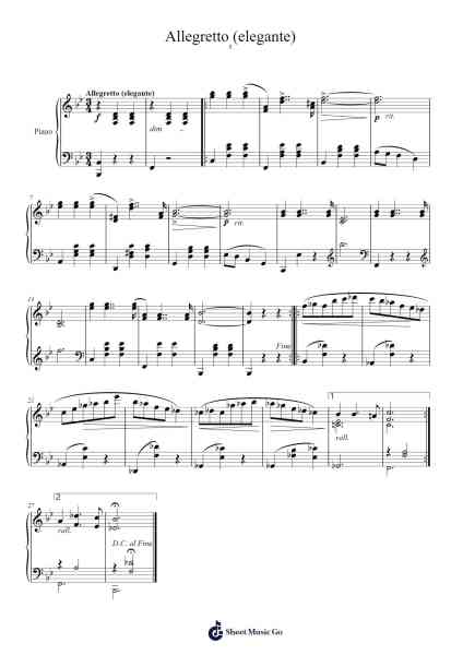 Valses Poéticos: No. 5, Allegretto (Elegante) Sheet Music by Enrique Granados-Arr.Caerwood Belch