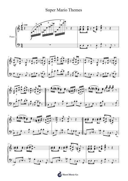 Super Mario Themes Sheet Music by PapaleJ/Wolf-Arr.Egbeau