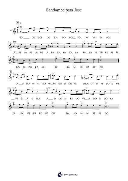 Candombe para Jose Sheet Music by José I. R. Peralta-Arr.Terfra Whitthune