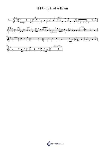 If I Only Had A Brain Sheet Music by undefined-Arr.Louisron Whitemax