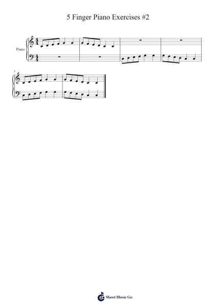 5 Finger Piano Exercises #2 (Elementary) Sheet Music by undefined-Arr.Hobbaird Birdsibyl