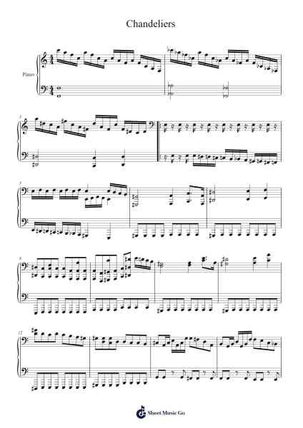 Super Castlevania IV - Chandeliers Nuty na fortepian przez undefined-Arr.Georpir Manback
