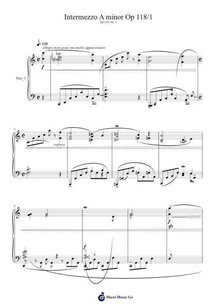 Intermezzo in A Minor, Op. 118, No. 1 Sheet Music by undefined-Arr.Tessice Irvan