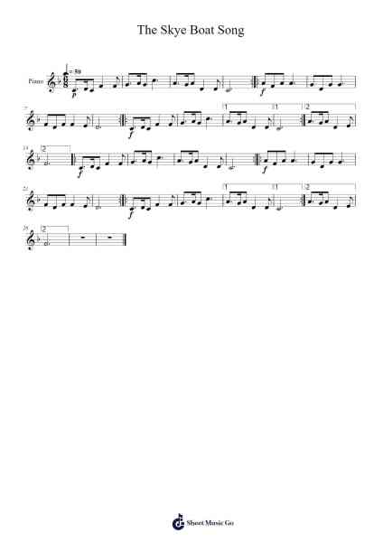 The Skye Boat Song Sheet Music by undefined-Arr.Denuel Shirbill