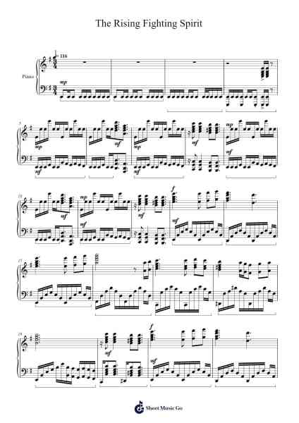 The Rising Fighting Spirit Sheet Music by Toshio Masuda-Arr.Windwood