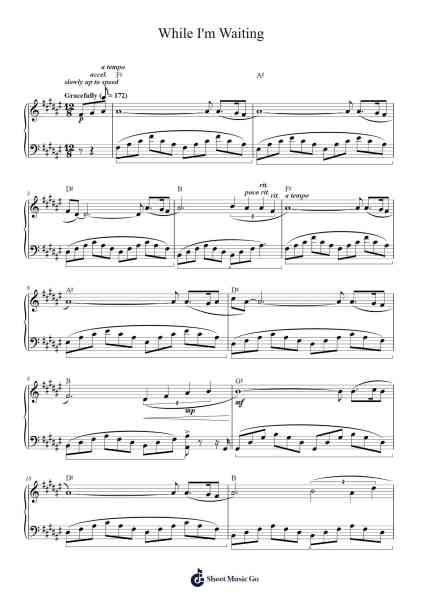 While I'm Waiting Sheet Music by undefined-Arr.Gailma