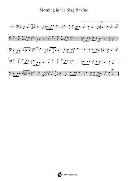 Morning in the Slag Ravine Sheet Music by Joe Hisaishi-Arr.Manwright Diloyd