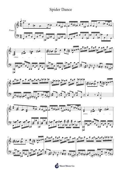Spider Dance Sheet Music by Toby Fox-Arr.Yonnggiles