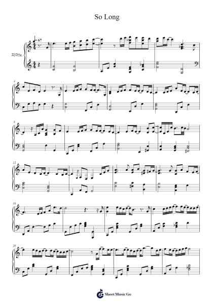 So Long Sheet Music by undefined-Arr.Pegville