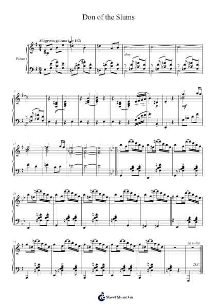 Don of the Slums Sheet Music by Franling Godrwood-Arr.Perglenn Polreade