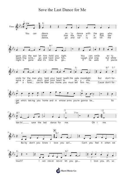 Save the Last Dance for Me Sheet Music by Doc Pomus/Mort Schuman-Arr.Hulclark