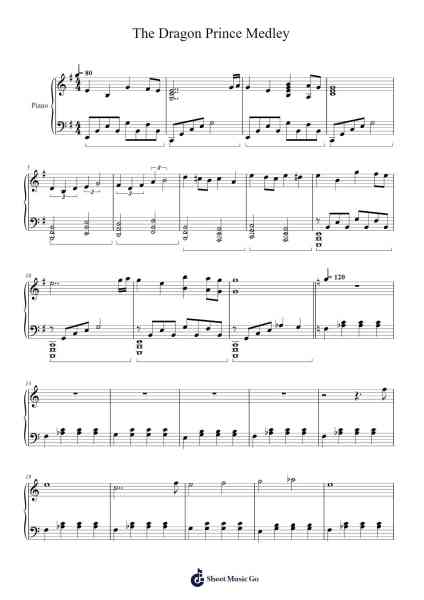 The Dragon Prince Medley Sheet Music by John Michael Lortet-Arr.Pullamb