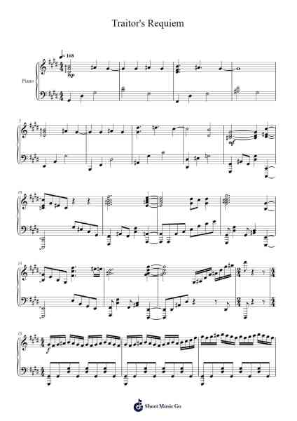 Traitor's Requiem Sheet Music by undefined-Arr.Iannet Shelac
