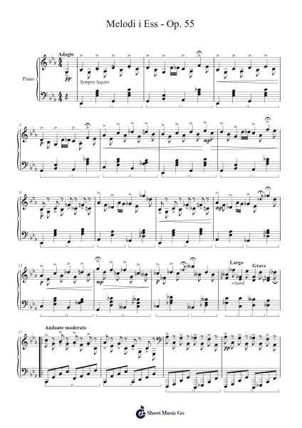 Melodi i Ess - Op. 55 Sheet Music by undefined-Arr.Hicksdre Emwell