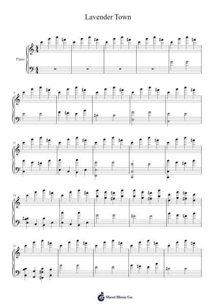 Lavender Town Sheet Music by undefined-Arr.Mollnie Sampham