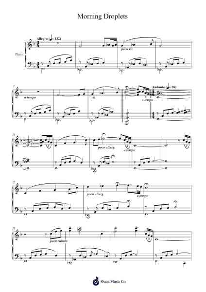 Morning Droplets Sheet Music by David Badillo-Arr.Jorriel Toursnoah