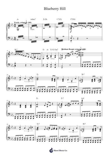 Blueberry Hill (arr. Brent Edstrom) Sheet Music by Fats Domino-Arr.Maclup