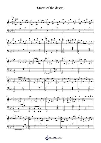 Storm of the desert Sheet Music by Chin bo ra-Arr.Webbjohn Zafy