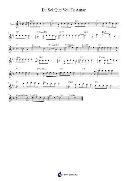 Eu Sei Que Vou Te Amar Sheet Music by undefined-Arr.Coleign Agdore