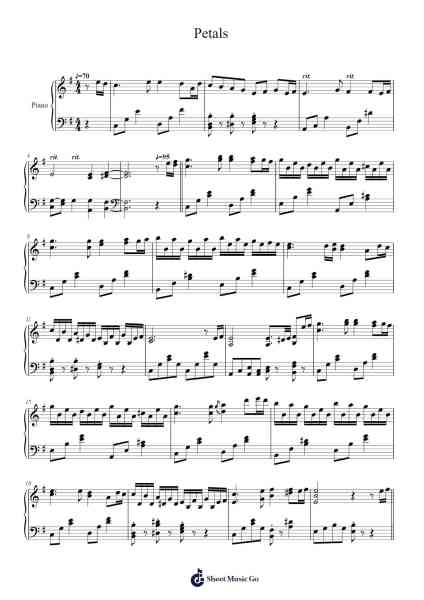 Petals Sheet Music by undefined-Arr.Debhum Browntor