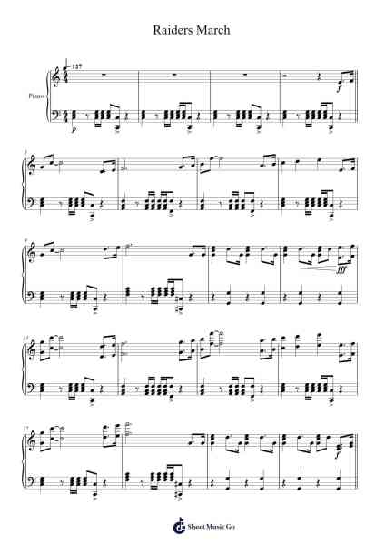 Raiders March Sheet Music by undefined-Arr.Huthorne