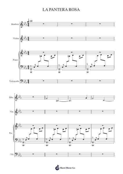 LA PANTERA ROSA Sheet Music by Henry Mancini-Arr.Consclife Gosden