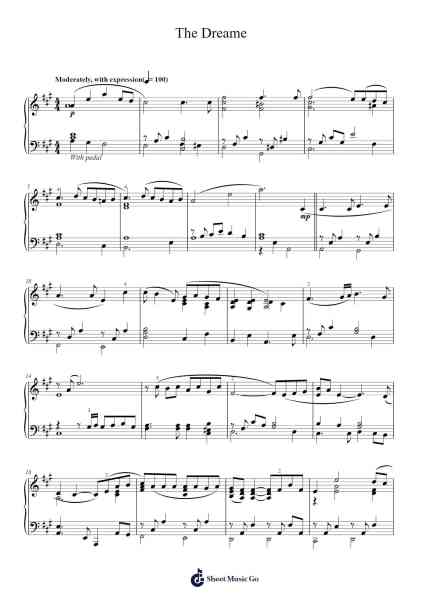 The Dreame Sheet Music by Patrick Doyle-Arr.Camilbeard