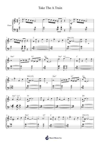 Take The A Train โน้ตเพลงโดย Duke Ellington-Arr.Ninah