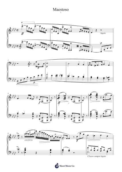 Piano Concerto No. 2 in F Minor, Op. 21: I. Maestoso Sheet Music by Frédéric Chopin-Arr.Louisron Whitemax