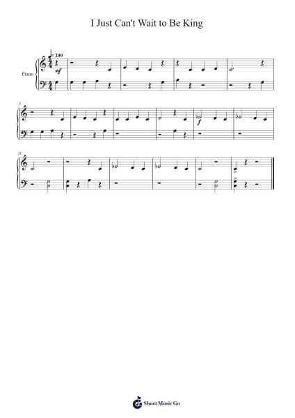 I Just Can't Wait to Be King Sheet Music by Elton John-Arr.Maugvia Browninglogg
